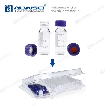 ВИАЛЫ С КРЫШКАМИ В ШТАТИВ 2 ML CLEAR 12X32MM 9-425 SCREW PTFE/SILIC 1 MM 100PCS/PK, C0000962 ALWSCI